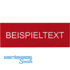 Beschriftungsschild mit Gravur, Kunststoff rot/Schrift wei�