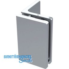 Winkelverbinder 485E13 90° Glas-Wand, Messing verchromt poliert Winkelverbinder 485E13 90° Glas-Wand, Messing verchromt poliert