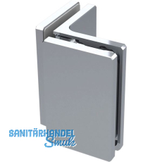 Winkelverbinder 485E53 90� Glas-Glas, Messing verchromt poliert