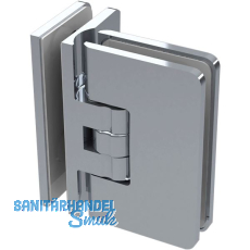 Duschtürband 8506R 90° Glas-Glas mit Feststellung, Messing verchromt poliert Duschtürband 8506R 90° Glas-Glas mit Feststellung, Messing verchromt poliert