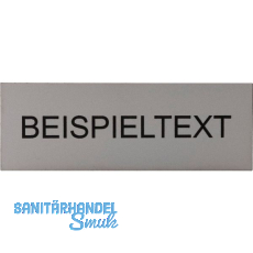 Beschriftungsschild mit Gravur, Kunststoff alufarbig/Schrift schwarz Beschriftungsschild mit Gravur, Kunststoff alufarbig/Schrift schwarz