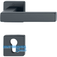 HOPPE Dr�ckergarnitur AUSTIN - auf Rosette PZ, TS 52-57 mm, Aluminium schwarz