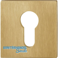 HOPPE Zylinderrosette flach mit Stütznocken, eckig, Edelstahl messingfarben matt HOPPE Zylinderrosette flach mit Stütznocken, eckig, Edelstahl messingfarben matt