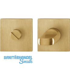 HOPPE WC-Rosette flach mit St�tznocken, eckig, Edelstahl messingfarben matt