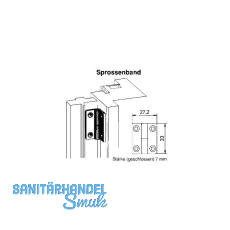 MACO Sprossenband f�r Sprossenrahmen, rechts, Kunststoff dunkelbraun (11154)