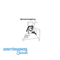 MACO Sprossenkupplung f�r Sprossenrahmen, Kunststoff dunkelbraun (11153)