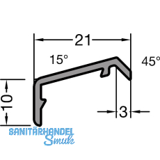 GUTMANN Flügelabdeckprofil FP 16, L=6000 mm, Aluminium mittelbronze elox. (G214) GUTMANN Flügelabdeckprofil FP 16, L=6000 mm, Aluminium mittelbronze elox. (G214)