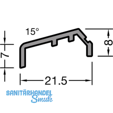 GUTMANN Fl�gelabdeckprofil FP 26/34, L=6000 mm, Alu mittelbronze eloxiert (G214)
