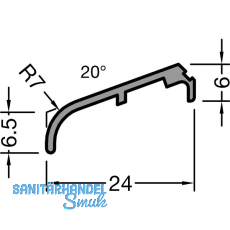 GUTMANN Fl�gelabdeckprofil FP 8532, L=6000 mm, Alu mittelbronze eloxiert (G214)