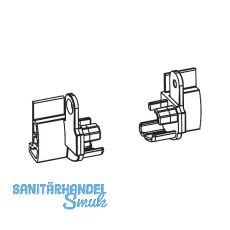 Endstücke TRANSIT 58 - 76 für Mitte links Falz 12 mm, Kunststoff schwarz-grau Endstücke TRANSIT 58 - 76 für Mitte links Falz 12 mm, Kunststoff schwarz-grau