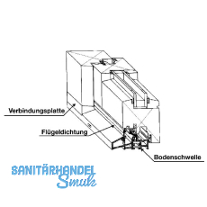 Bodenschwelle TRANSIT 68, 68 x 25 mm, auf Ma� geschnitten, silber eloxiert