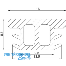 Stulpdichtung S 3117f, Kunststoff silber