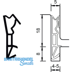 Haust�rdichtung S 6518a, Kunststoff beige