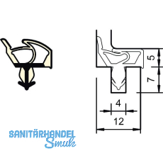 Innentürdichtung SP 7575, Kurzbund 25 Meter, Kunststoff beige Innentürdichtung SP 7575, Kurzbund 25 Meter, Kunststoff beige