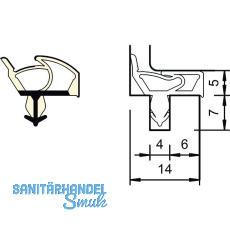 Innentürdichtung SP 7576, Kurzbund 25 Meter, Kunststoff beige Innentürdichtung SP 7576, Kurzbund 25 Meter, Kunststoff beige