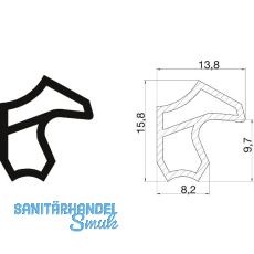 Stahlzargendichtung M 2246, Kunststoff wei�