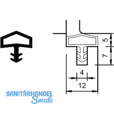 Türanschlagdichtung M 680, Kurzbund á 16 Meter, Kunststoff braun Türanschlagdichtung M 680, Kurzbund á 16 Meter, Kunststoff braun