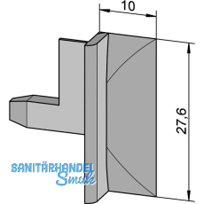 Dichtungsprofil-Endstück VES 3a-1210, Kunststoff graphitgrau Dichtungsprofil-Endstück VES 3a-1210, Kunststoff graphitgrau