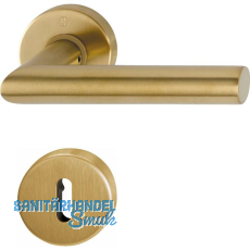 HOPPE Dr�ckergarnitur AMSTERDAM - auf Rosette BB, 37-42, Edelstahl messingfarben