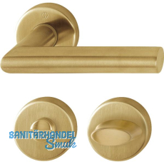 HOPPE Dr�ckergarnitur AMSTERDAM - auf Rosette WC, 37-42, Edelstahl messingfarben