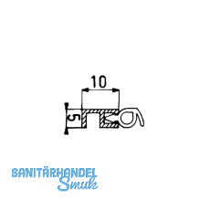 Dichtungsprofil PTS 2100, 10 mm, Profil weiß, Dichtung weiß Dichtungsprofil PTS 2100, 10 mm, Profil weiß, Dichtung weiß