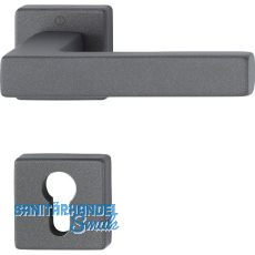 HOPPE Dr�ckergarnitur AUSTIN auf Rosette PZ, TS 37-42 mm, Aluminium sandschwarz