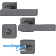 HOPPE Dr�ckergarnitur AUSTIN auf Rosette WC, TS 37-42 mm, Aluminium sandschwarz
