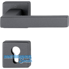 HOPPE Dr�ckergarnitur AUSTIN feuerhemmend PZ, Aluminium sandschwarz