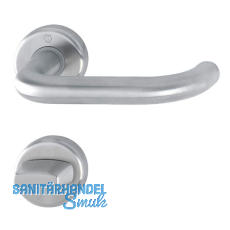 HOPPE Dr�ckergarnitur BADEN - auf Rosette WC, 39-47 mm, Edelstahl matt
