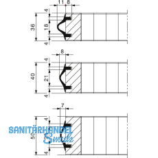 HAWA Kantenschutzprofil 1 Rolle (5 Meter) Gummi EPDM schwarz (RAL 7021)