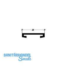 Dichtungshalteprofil oben, Aluminium natur, auf Maß Dichtungshalteprofil oben, Aluminium natur, auf Maß