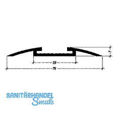 Dichtungshalteprofil unten, Aluminium natur, auf Ma�