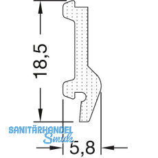 GUTMANN Weser Dichtungsprofil TD 18 L=6000 mm EPDM schwarz GUTMANN Weser Dichtungsprofil TD 18 L=6000 mm EPDM schwarz