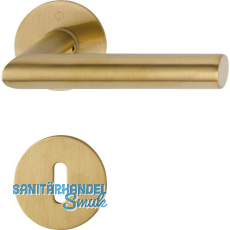 HOPPE Dr�ckergarnitur AMSTERDAM Flachrosette, rund BB, Edelstahl messingfarben