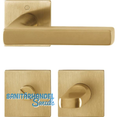 HOPPE Dr�ckergarnitur DALLAS Flachrosette eckig WC, messingfarben hell satiniert