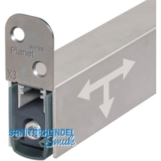 PLANET Türdichter X3-RD, 1335 mm, Höhe 30 mm, einseitig, Aluminium natur PLANET Türdichter X3-RD, 1335 mm, Höhe 30 mm, einseitig, Aluminium natur