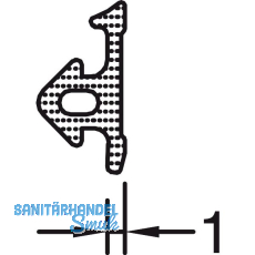 GUTMANN Dichtungsprofil D 190 F, L=120 m, EPDM schwarz