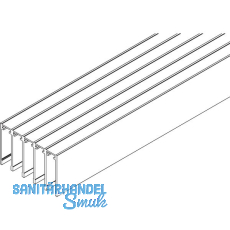VITRIS Atrivant 80 Deckenschiene hoch 5-bahnig Alu Silber L=6000 mm VITRIS Atrivant 80 Deckenschiene hoch 5-bahnig Alu Silber L=6000 mm