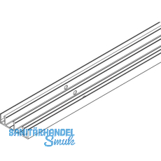VITRIS Atrivant 80 Bodenlaufschiene 3-bahnig Alu Silber L=6000 mm