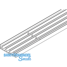 VITRIS Atrivant 80 Bodenlaufschiene 4-bahnig Alu Silber L=6000 mm VITRIS Atrivant 80 Bodenlaufschiene 4-bahnig Alu Silber L=6000 mm
