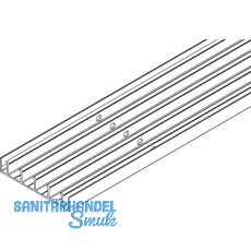 VITRIS Atrivant 80 Bodenlaufschiene 5-bahnig Alu Silber L=6000 mm