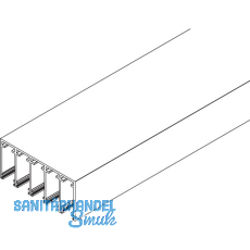 VITRIS Atrivant 80 Deckenschiene niedrig 5-bahnig Anthrazit RAL 7016 L=6000 mm VITRIS Atrivant 80 Deckenschiene niedrig 5-bahnig Anthrazit RAL 7016 L=6000 mm