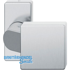 FSB T�rknopf 07 0812 auf Rosette eckig, Gewinde M12, Edelstahl matt