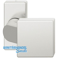 FSB T�rknopf 07 0812 auf Rosette eckig, Gewinde M12, Aluminium silber