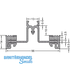 GUTMANN Pfostendichtung GF60 P-E3, Bundl�nge 30 m, Kunststoff APTK schwarz