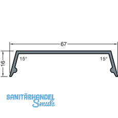 GUTMANN Abdeckprofil-Riegel P2016/13-64, L=6000 mm, Aluminium blank