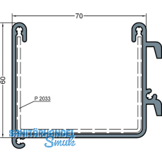 GUTMANN Dachrinne P2030, L=6000 mm, Aluminium blank GUTMANN Dachrinne P2030, L=6000 mm, Aluminium blank