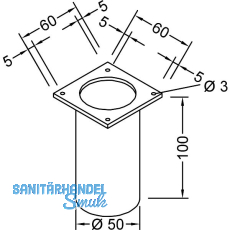 GUTMANN Wasserablaufstutzen zu P2030, Aluminium blank GUTMANN Wasserablaufstutzen zu P2030, Aluminium blank