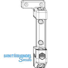 MACO Scherenlager MAMMUT 220 kg, mit 9 mm Tragezapfen, wei�, links (212543)