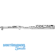 MACO Drehbandarm POWER 3-flg. Holz/PVC FT30 13V FFB 255-1400 mm silber rechts